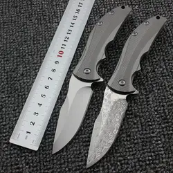 ZT0606 D2 или дамасский нож TC4 Титан сплав ручка тактические складные ножи охотничьи ножи инструмент Походный нож уличный нож для