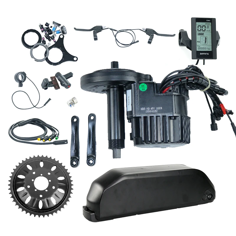 Flash Deal Bafang Motor BBSHD 48V1000W Electric Mid Motor 68MM/100MM/120MM BB Ebike Kit with Battery 48V/52V 13AH/16AH (LCD C965 Display) 3