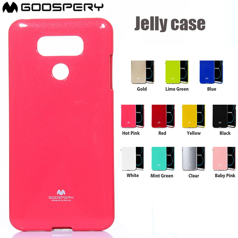 

For LG G3 G4 G5 G6 V10 V20 V30 GOOSPERY Pearl Jelly Slim Protective TPU Bumper Cover Case