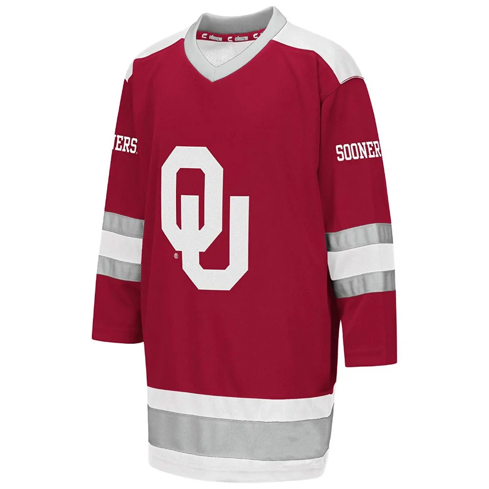 Oklahoma Soonersy Hockey Jersey Embroidery Stitched Customize any