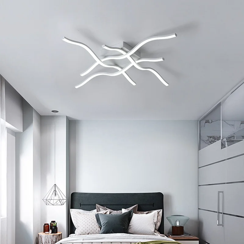  Creative Modern LED Ceiling Lights For Living Room Bedroom Kitchen Black/White Deco Ceiling Lamp In - 33023733368