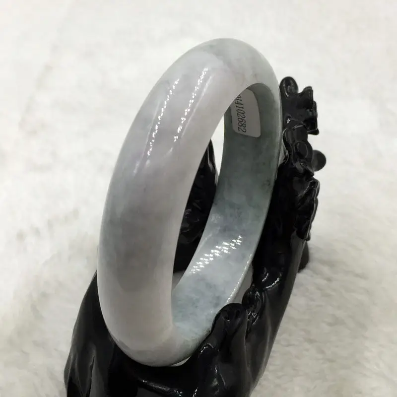 

Certified Grade A Natural Lavender Green Jadeite Jade Bracelet Bangle style Fine jewe Noble 100% Natural jade