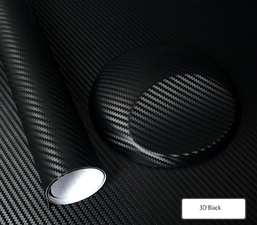 50 см x 200 см 3D виниловая пленка из углеродного волокна для автомобиля, рулонная пленка, наклейки для автомобиля и наклейки для мотоцикла, аксессуары для стайлинга автомобилей - Название цвета: black