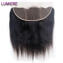 Lumiere волос бразильский Прямо Синтетический Frontal шнурка волос 13x4 уха до уха фронтальные Синтетическое закрытие волос с ребенком волос