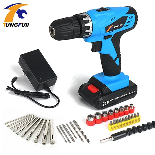 Tungfull Electric Screwdriver Electric Drill Lithium Cordless Drill