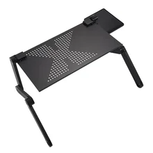 Portable Foldable Adjustable folding Laptop Desk Computer Table Stand Tray For Sofa Bed Black mobile laptop table Multi Function