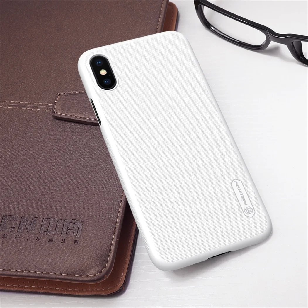 iphone se clear case For iPhone X XS Case Cover Nillkin Phone Case Super Frosted Shield Matte Hard PC Back Cover Black protector Case For iPhone XS best iphone se case