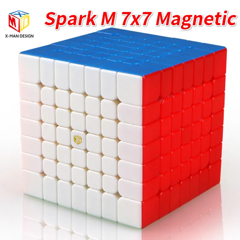 Mofangge Люди Икс дизайн SparkM 7X7 Магнитный куб Qiyi Spark м 7x7x7 Скорость кубики WCA