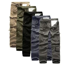 VERTVIE Новинка мужские военные брюки карго прямые брюки мужские повседневные хлопковые Военная Маскировочная брюки плюс размер 32-40