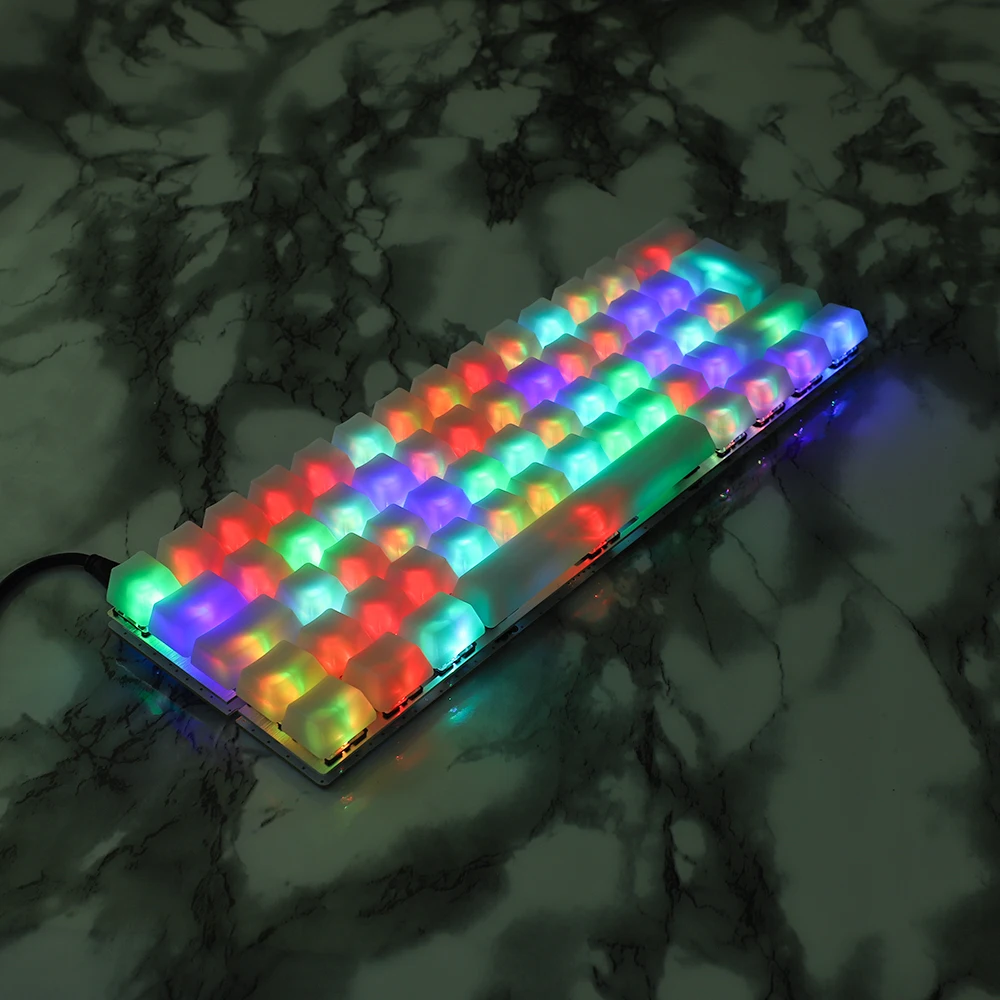 YMDK 1 5 мм ABS 108 87 61 ANSI ISO пустой молочный туман OEM профиль просвечивающий Keycap для MX