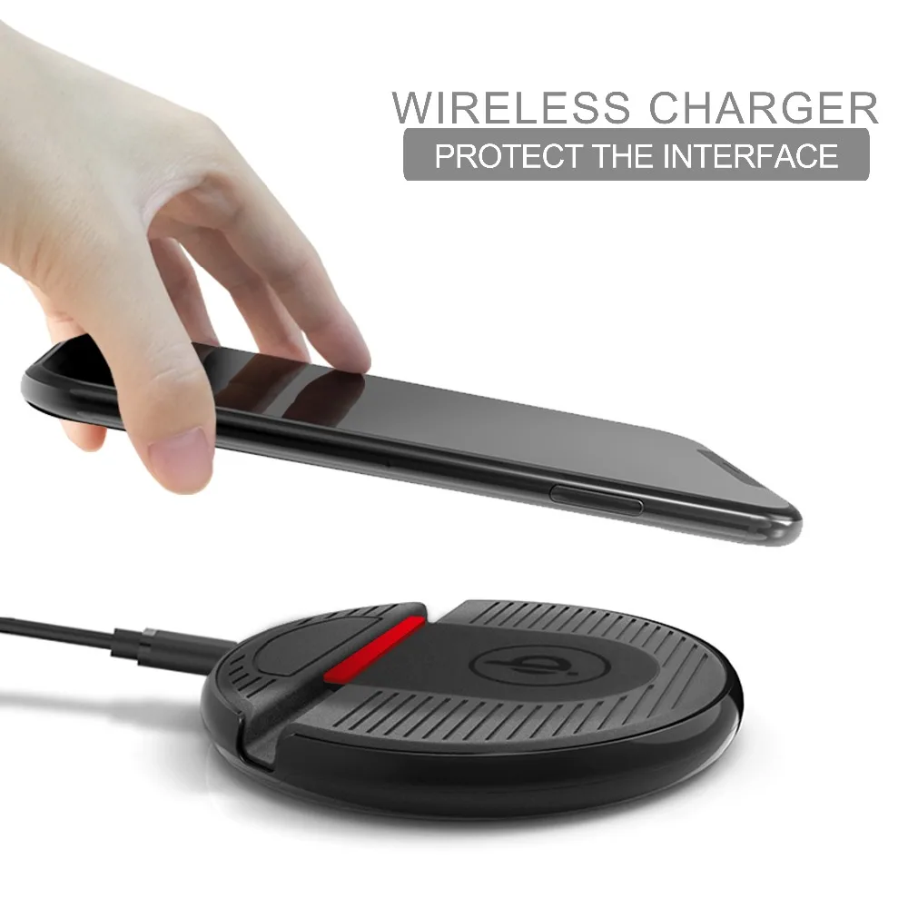 Fast Wireless Charger Pad Qi-Enabled Crafted with Style Wireless Charging Dock for iPhone XS/XS Max/8 Plus Samsung S8 S9