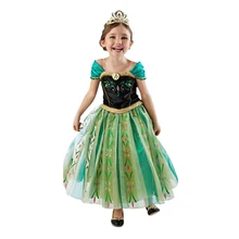 Новые летние детские платья для девочек; платье Эльзы; карнавальный костюм принцессы Анны и Эльзы; одежда для малышей; vestido infantis DS40