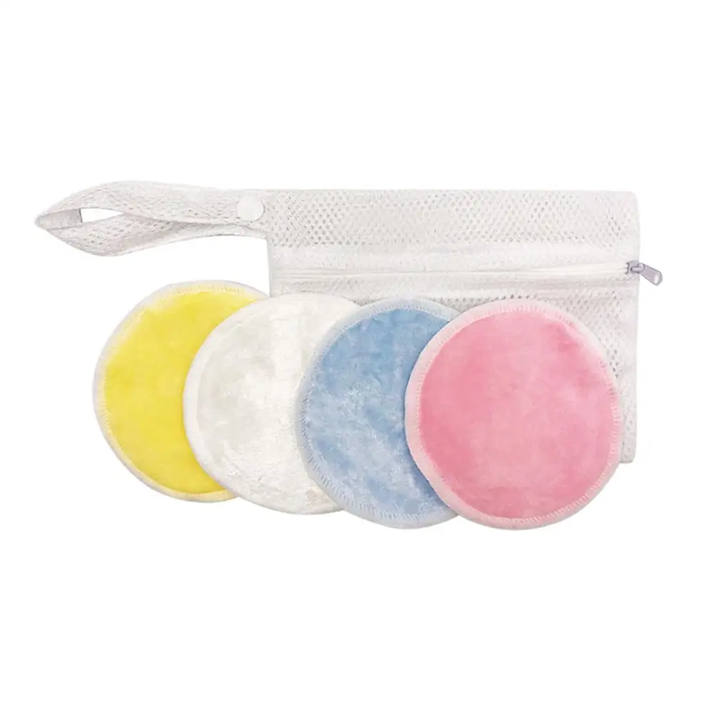 8/12/16/20Pcs Reusable Cotton Pads Make Up Facial Remover Double Layer Wipe Pads Nail Art Cleaning Pads Makeup Remover Tool