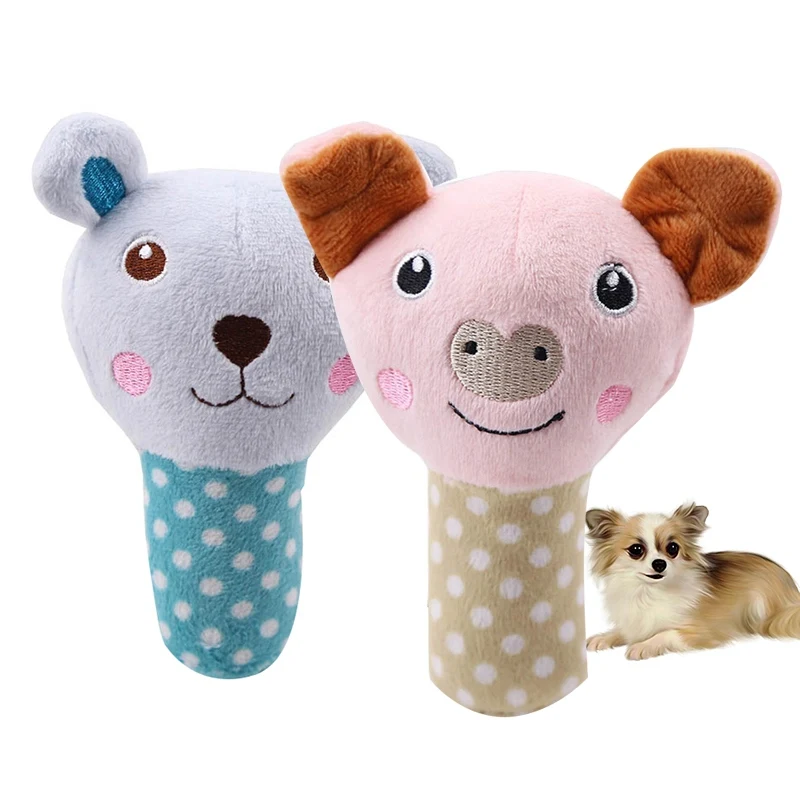 Hot Sale Pet Toys Dog Squeakers Cute Animals Cartoon Dog Plush Toy Chew