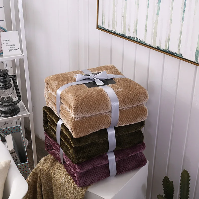 

Flannel Blanket single Double bed sheets office Rest Air conditioning thin coral velvet Blanket Napping blanket quilt