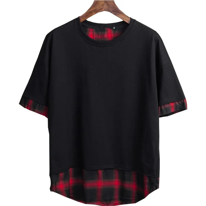 

Free shipping plus size clothing men's fat guys t shirt men 6xl 7xl 8xl Patchwork cotton o-neck short-sleeve T-shirt hiphop tees