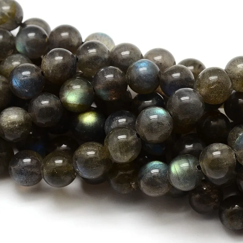 

6mm 5Strands grade aa natural semi-precious stone labradorite round ball beads strands, hole: 1mm; about 62pcs/strand, 15.5"