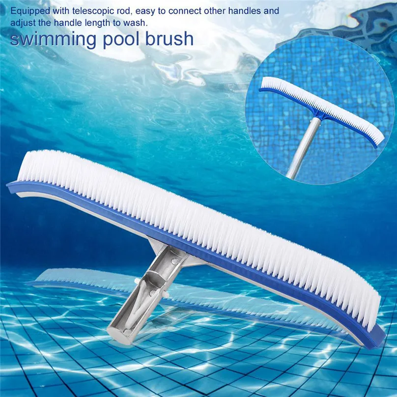 Swimming Pool Wall Brush Cleaning Tools 8in Spa Wall Floor Brush Nylon Bristles Cleaner Swimming Pool Accessories#15F