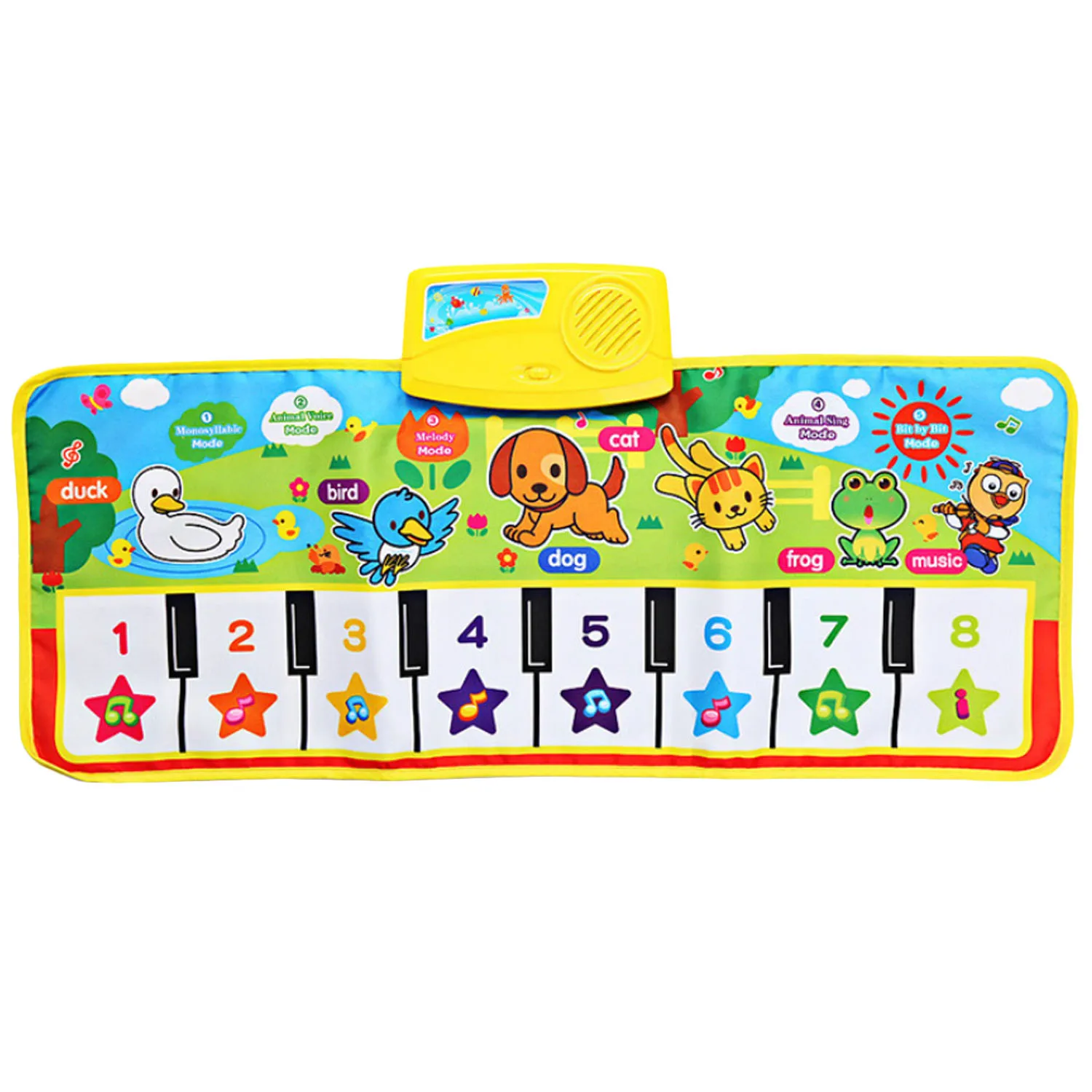 Bonito dos Desenhos Esteira do Jogo Música de Piano Crianças Bebê Animados Aniaml Instrumento Musical Som Tapete Tapete Rastejando Cobertor Playmat Educacional Brinquedo 10 Cheap Tapetes de jogo