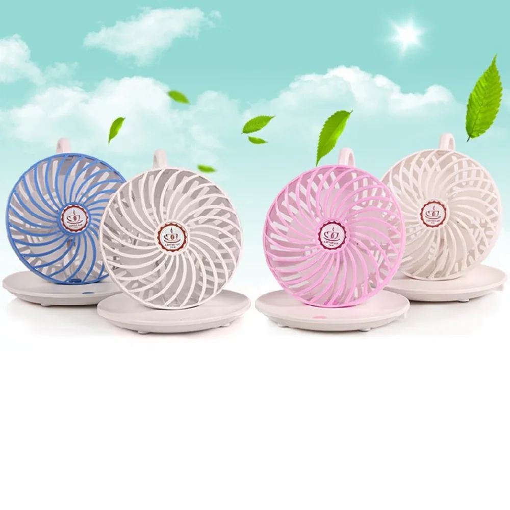 

Hot USB Powered Cooling Fan Unique Mini Portable USB Charging Coffee Cup Fan Blade Desktop Cooling Fan for Home use