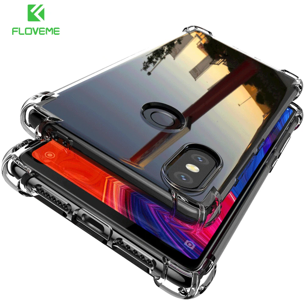 

FLOVEME Clear Shockproof Case For Xiaomi Redmi Note 7 8 4X 8Pro Silicone TPU Phone Case for Xiaomi mi 9 pocophone f1 miA2 Mix 2S