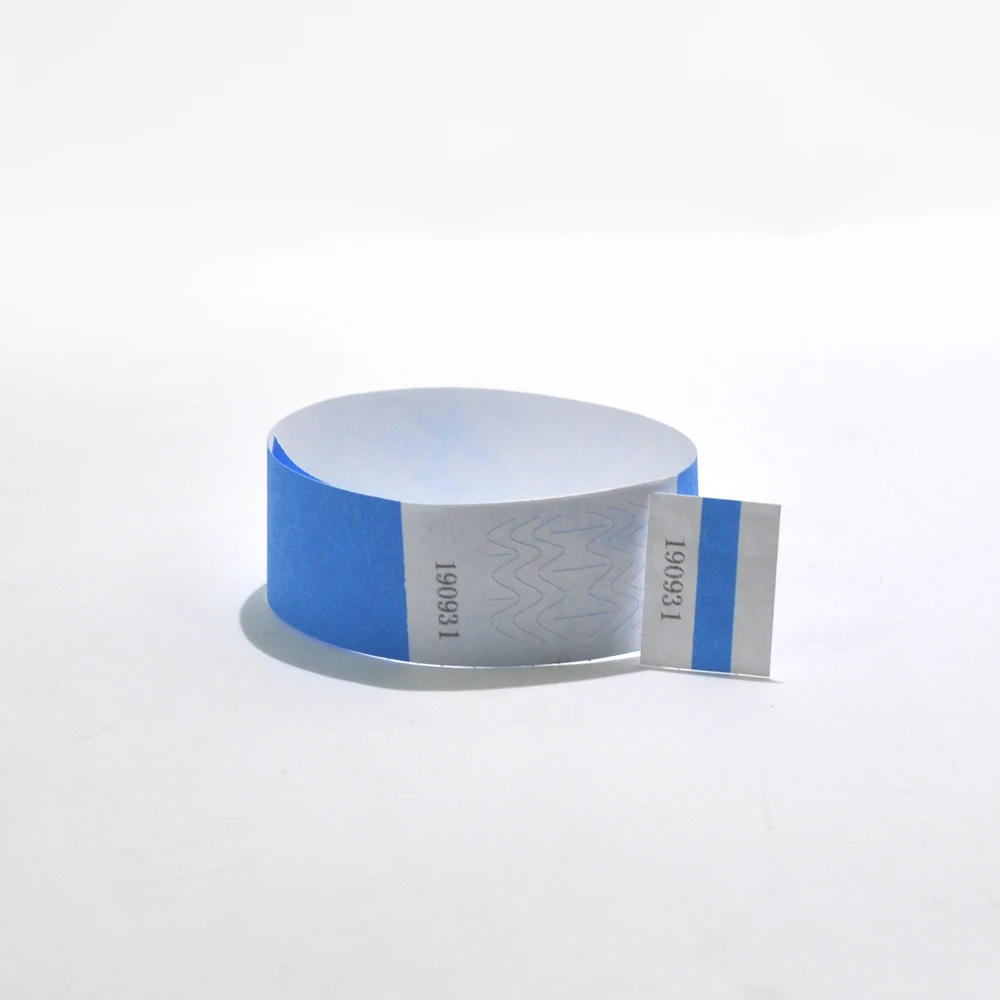 

Neon Blue 1" Tyvek Wristbands Stub Detachable for ID Paper Wristbands for Party Events,Only 500 Pieces