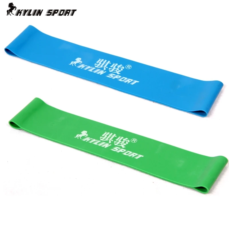Zelená a modrá kombinace latex odolnost pásy cvičení cvičení pilates jóga pásy smyčka zápěstí kotník elastický pás