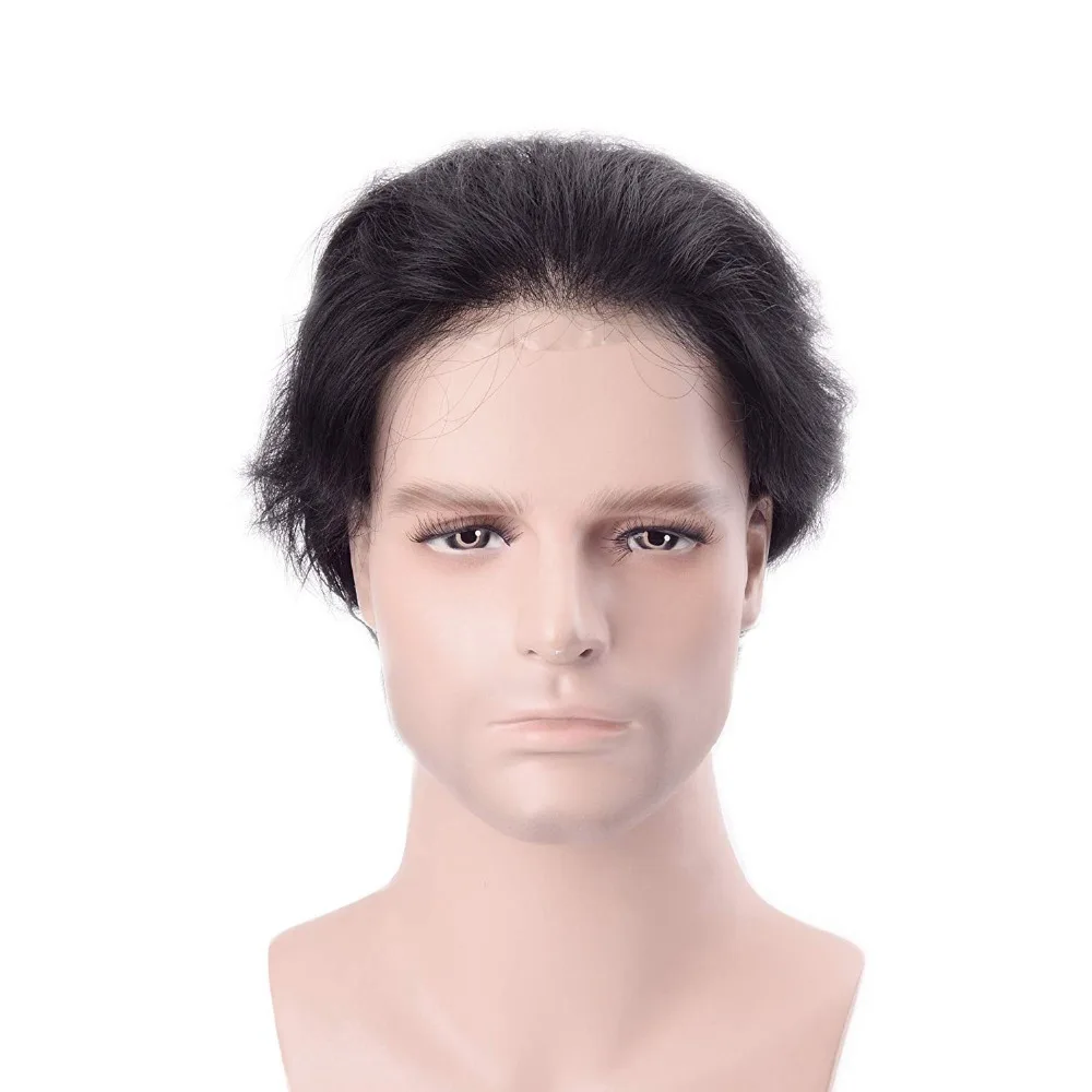 SimBeauty Toupee с человеческими волосами и 0,06 мм супер тонкая кожа все v-петельная технология Toupee мужские волосы Pieces замена волос