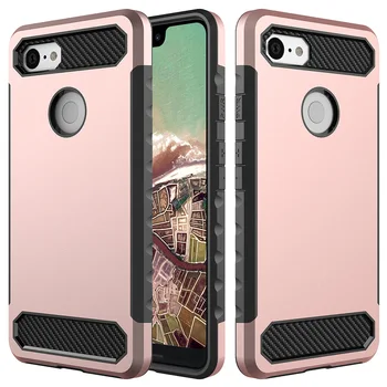 

Luxury Slim Armor Phone Cover For Google Pixel 3 Heavy Duty Carbon Fiber Full Protection Case For Googl Pixel 3 XL Hybrid Coque