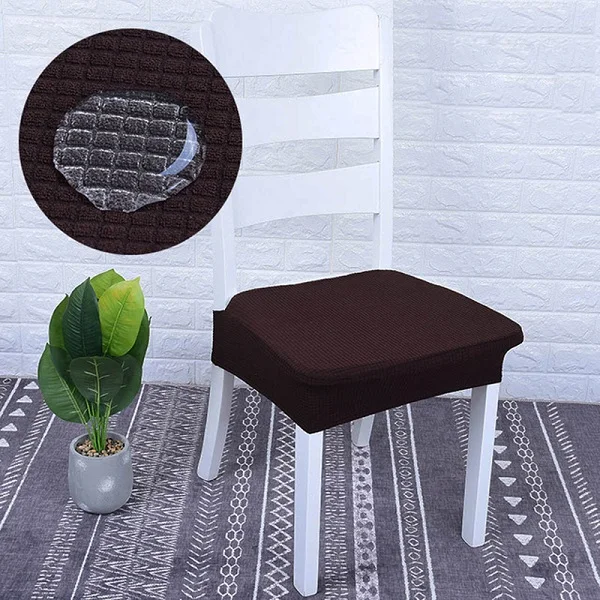 Водонепроницаемые чехлы на стулья для столовой с открытой спиной, эластичные чехлы на барные стулья из спандекса, защита от пыли, однотонный чехол для сиденья - Цвет: 7