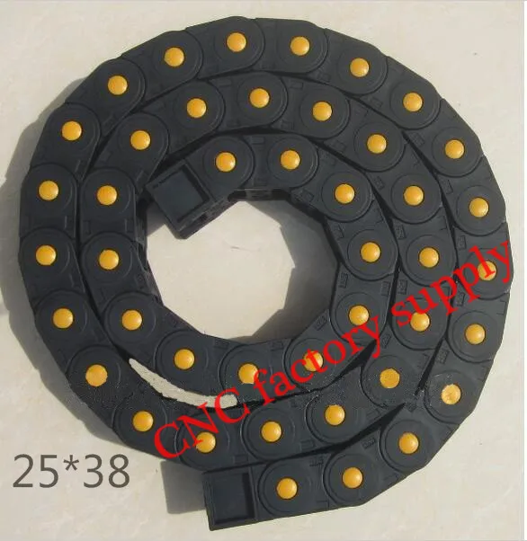 

Free Shipping 1M 25*38 mm Plastic Cable Drag Chain For CNC Machine,Fully Closed Type ,PA66