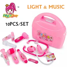 MylitDear новые детские забавные игрушки игра в доктора наборы имитации розовый медицинский ящик палатка доктор игрушки стетоскоп детские подарки