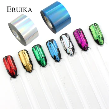 

1 Roll Rainbow Nail Foils Glod Sliver Transfer Stickers Starry Decal 0.04*120m Manicure DIY Holo Sticker For Nail Art Decoration