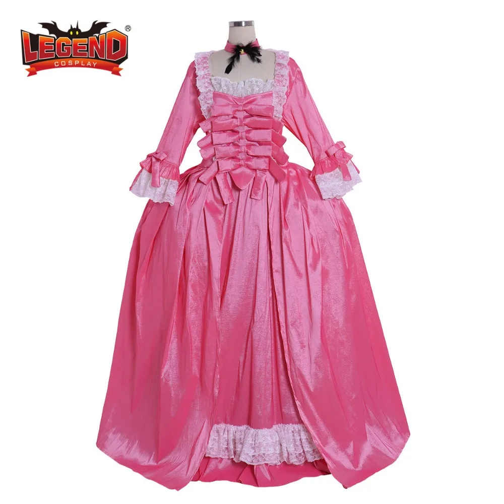 

Розовое Бальное Платье Мария-Антуанетта, розовое платье для косплея 18 века, Рококо