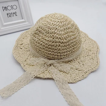 

Baby Hats Summer Baby Girls Lace Bow Children Breathable Hat Straw Hat Kids Beach Cap Hats for Girls