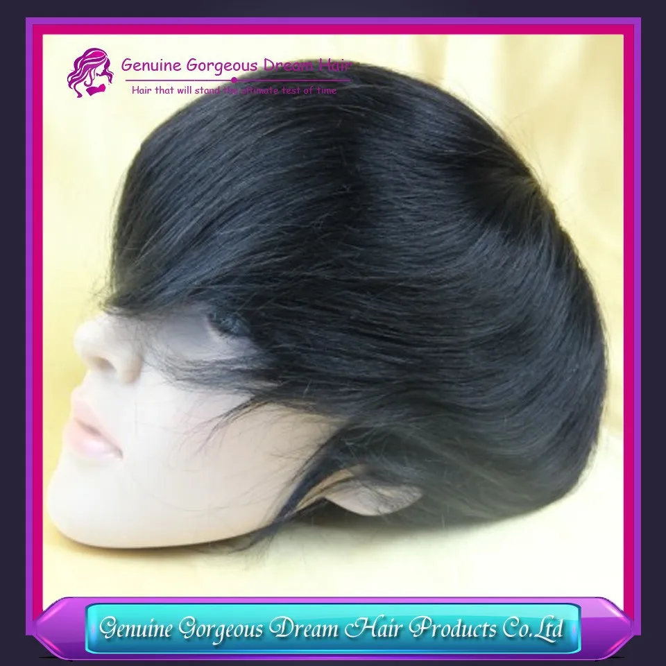 

Genuine Gorgeous Dream Hair Newest India Remy Hair mens toupee 6"x 8"hair toppers men's hair systems pieces Mono base