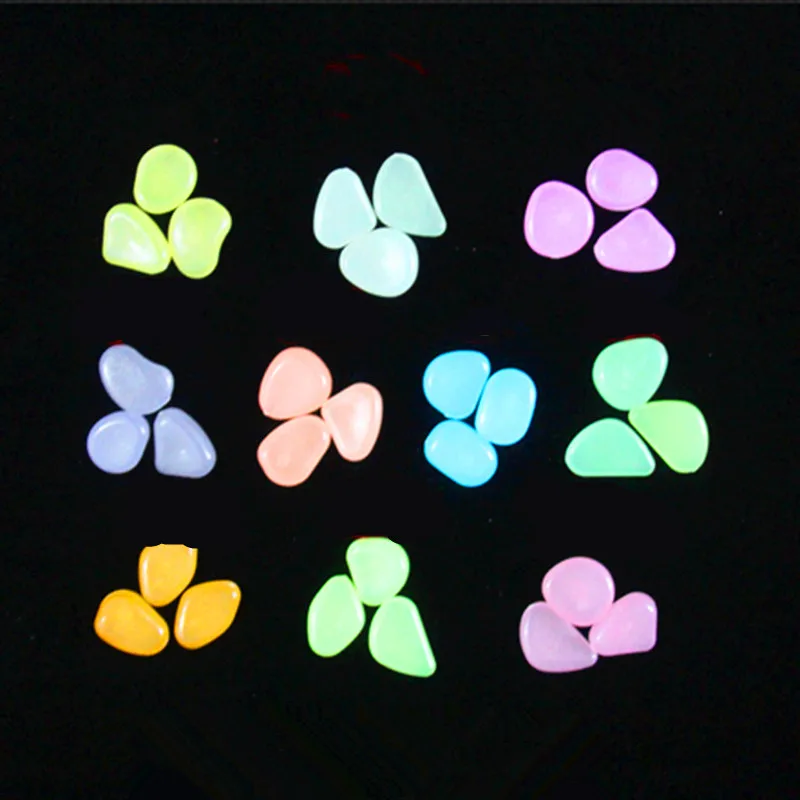 Luminous Light-emitting Artificial Pebble Stone Fish Tank Aquarium Stone Decoration 10 pcs/lot