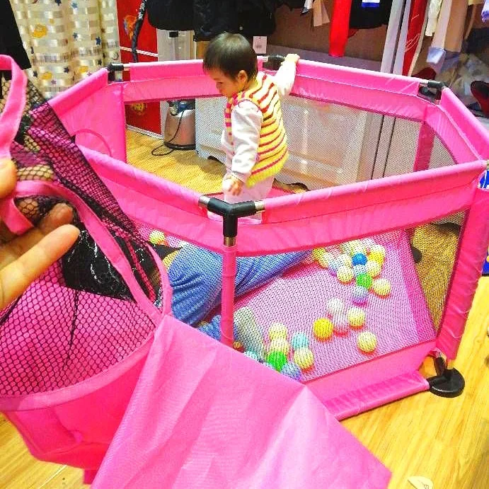 Детский игровой забор, детский коврик для ползания, игровой забор для малышей, ограждение для детской площадки, ограждение для детской безопасности, игровой забор - Цвет: Розовый