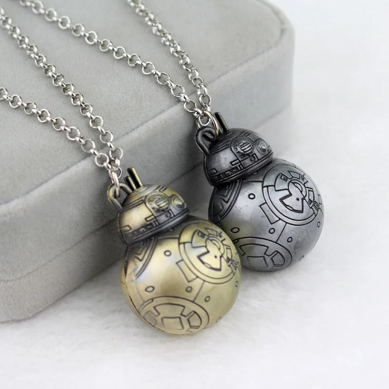 

2 Colors Star Wars The Force Awakens BB8 BB-8 R2D2 Droid Robot Necklace Action Figure Stormtrooper Clone Strap Toys