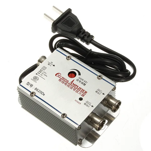 Lowest Price 80 x 55 x 30mm 2 Way CATV Cable TV Signal Amplifier AMP