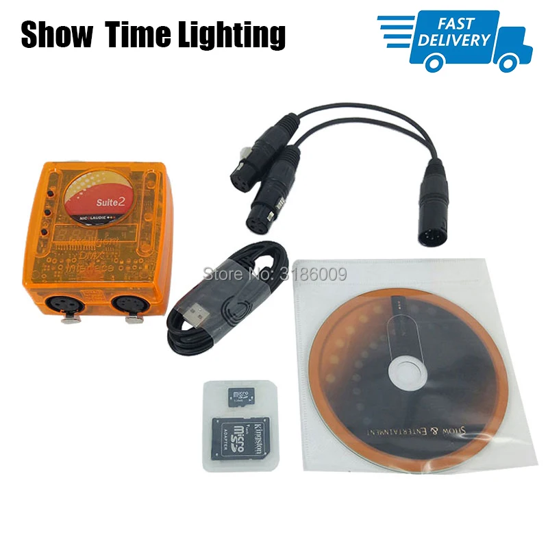

Fast delivery mini dmx console Sunlite Suite2 FC DMX-USD Controller pro for DJ Party LED Lights Stage Lighting control software