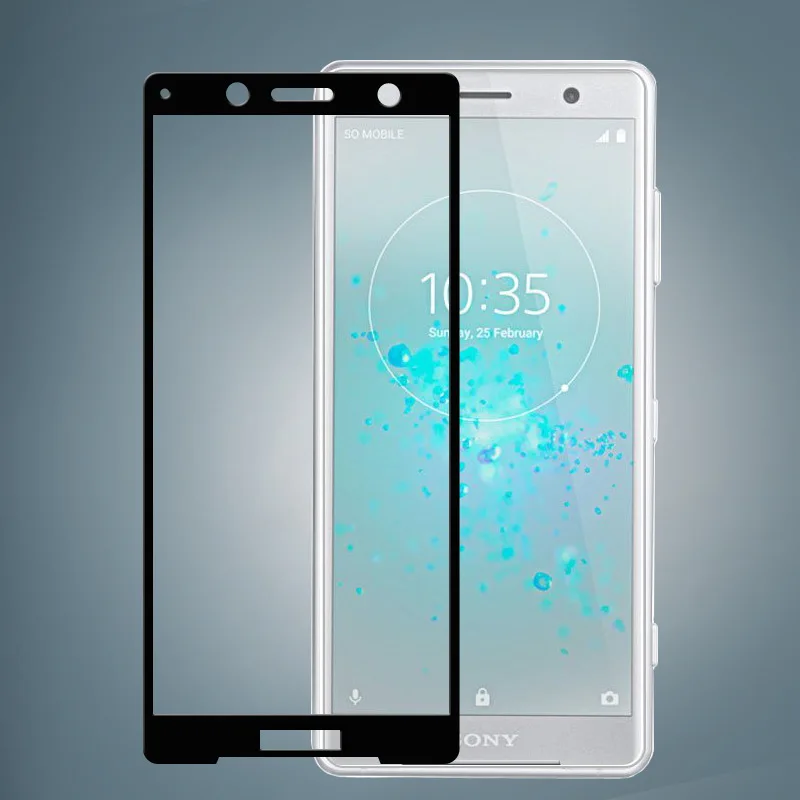 Бренд 9 H 2.5D полное покрытие закаленное Стекло для sony Xperia XZ2 компактный
