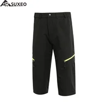 ARSUXEO мужские спортивные 3/4 брюки для велоспорта Горные штаны для велосипеда MTB дышащие водонепроницаемые шорты для бега Deportiva