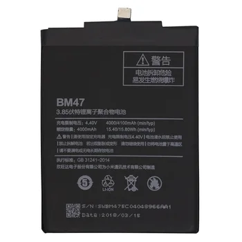 

Original antirr 4000mAh BM47 Smart Phone Battery For Xiaomi Redmi 3 3S Battery Red Rice Hongmi Redmi 3X Replacement Batteries