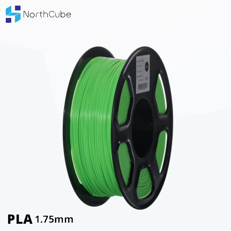 NORTHCUBE 3D принтеры PLA нити 1 75 мм для s кг (2.2lbs) +/ 0 02 люминесцентная лампа зеленый