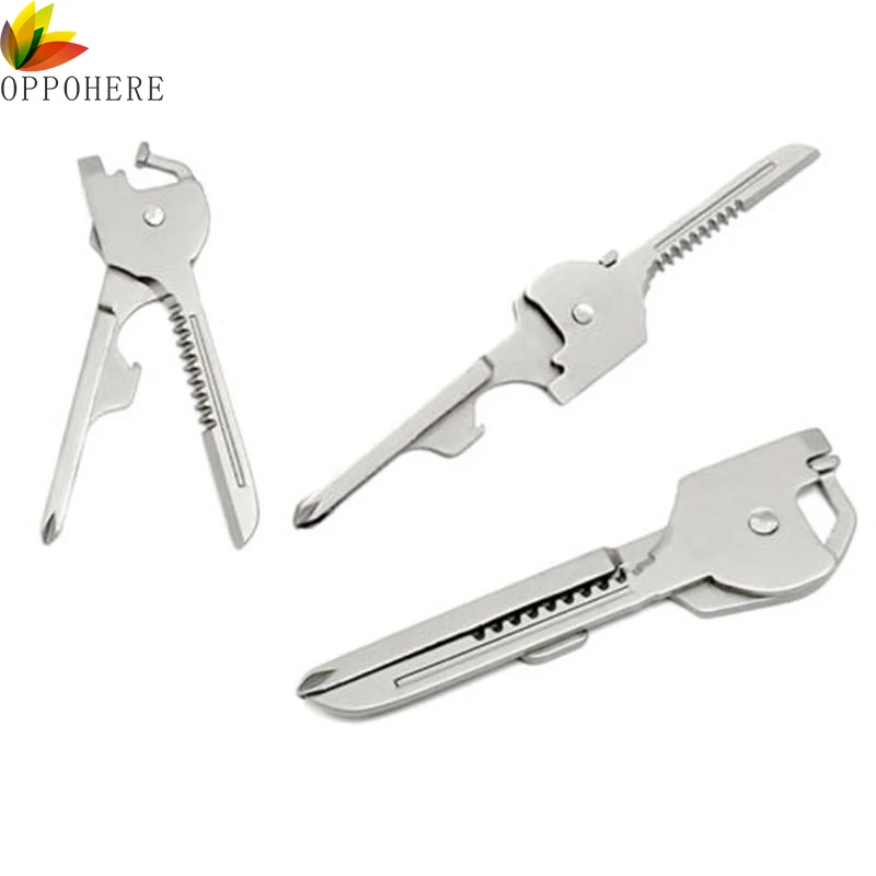 

6 in 1 Pocket Keychain Survival Cutter Camping Multifunctional Tools for Hiking Keyring Accessories Dropshipping