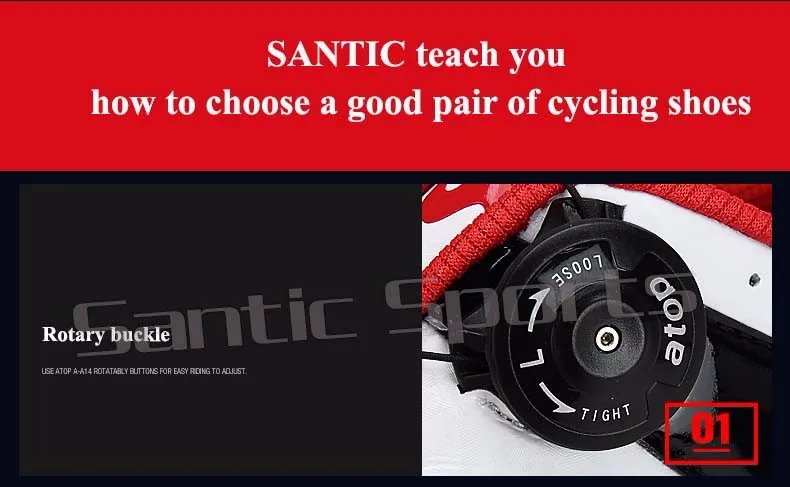 Santic/Мужская обувь для езды на велосипеде из углеродного волокна; обувь для гонок на велосипеде; обувь для езды на велосипеде; самоблокирующаяся спортивная обувь; Sapatilha Ciclismo
