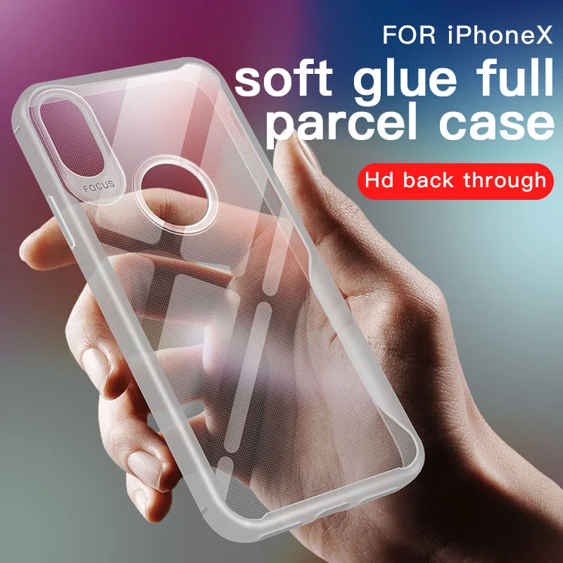 Прозрачный чехол для телефона iPhone 5 5S SE 6 6S 7 8 Plus X XR XS Max полная защитная Броня