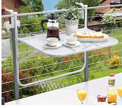 Balcony iron art racks. Metal folding hangers. Balcony multi-function creative leisure table.. Balcony iron art racks. Metal folding hangers. Balcony multi-function creative leisure table..