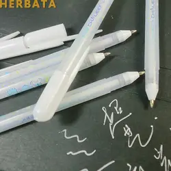 3 шт./лот 0,8 мм белыми чернилами Цвет фотоальбом гелевая ручка канцелярские офис обучения милые ручки унисекс пера свадьба пера подарок для